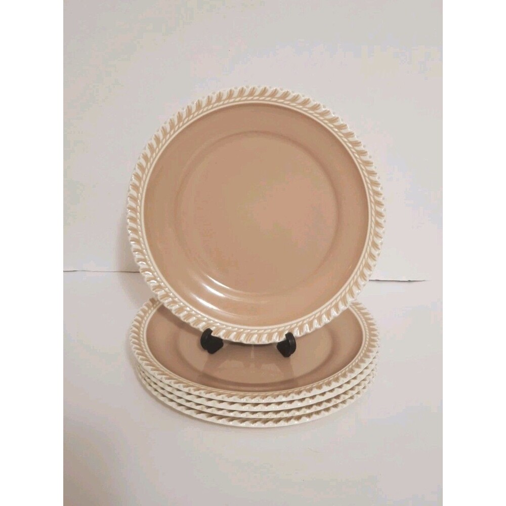 Harkerware Chesterton Beige Tan Plate 6.25" Bread & Butter Plates Dessert 5 Pc